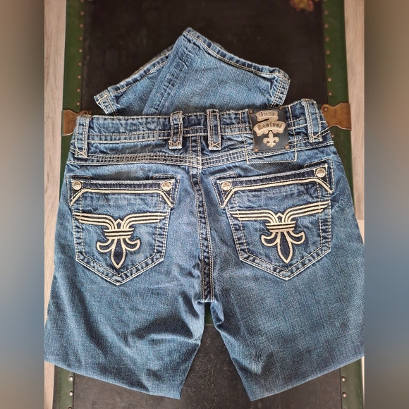 Rock Revival Bobber Relaxed Straight Jeans  Size 32 Mens - Picture 2 of 12